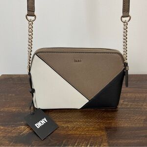 NEW DKNY Crossbody Purse Bag Bryant Dome Colorblock Saffiano Leather #559